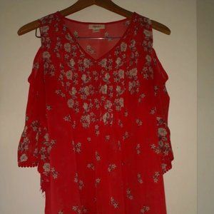 Coral Floral Off Shoulder Top - Light and Fun